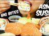 ASMR SASHIMI + SUSHI ROLL (Eating Sounds) *BIG BITES NO TALKING | SAS-ASMR