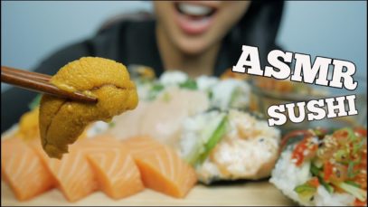 ASMR SASHIMI + SUSHI ROLLS (EATING SOUNDS) NO TALKING | SAS-ASMR