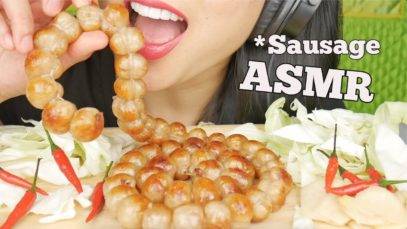 ASMR SAUSAGE  ไส้กรอกอีสาน (EATING SOUNDS) NO TALKING | SAS-ASMR