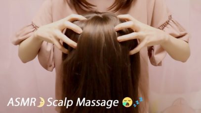 [ASMR] Scalp Massage, Hair Brushing / No Talking 頭皮マッサージ、髪を梳かす