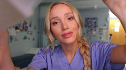 ASMR School Nurse Roleplay | cranial nerve exam, whispers, latex gloves…