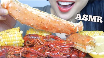 ASMR SEAFOOD BOIL *CRAWFISH + KING CRAB (EATING SOUNDS) NO TALKING | SAS-ASMR