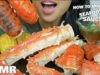 ASMR SEAFOOD BOIL + HOW TO MAKE SEAFOOD SAUCE (EATING SOUNDS) NO TALKING | SAS-ASMR