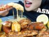 ASMR SEAFOOD BOIL *KING CRAB LEGS + SAUSAGE AND *CHEESE SAUCE (EATING SOUNDS) NO TALKING | SAS-ASMR