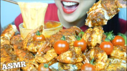 ASMR SEAFOOD BOIL (KING CRAB + LOBSTER + SHRIMP + MUSSEL) FIRE CHEESE SAUCE | NO TALKING | SAS-ASMR