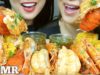 ASMR SEAFOOD BOIL LOBSTER TAILS SPOT PRAWNS *SISTER’S EDITION (EATING SOUNDS) NO TALKING | SAS-ASMR
