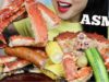 ASMR SEAFOOD FEAST WHOLE KING CRAB + SAUSAGE + CORN + POTATOES (EATING SOUNDS) NO TALKING | SAS-ASMR