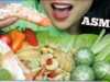 ASMR SEAFOOD PAPAYA SALAD + FRESH VEGGIES (EATING SOUNDS) NO TALKING | SAS-ASMR