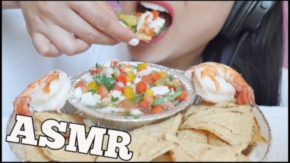 ASMR SHRIMP CEVICHE + CHIPS + PINEAPPLE SALSA (CRUNCHY EATING SOUNDS) NO TALKING | SAS-ASMR