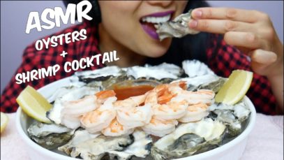 ASMR Shrimp COCKTAIL + FRESH Oysters (EATING SOUNDS) No Talking | SAS-ASMR