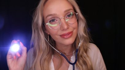 ASMR SLEEP CLINIC | inaudible whispers, typing, eye exam…