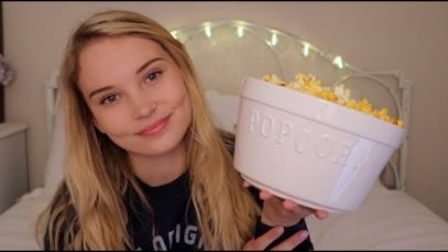 ASMR Sleepover Roleplay ♥ Spa, Makeup, Popcorn, Coloring
