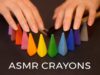 ASMR Sleepy Crayons Tapping, Carving, Cutting, Drawing Sounds (No Talking)