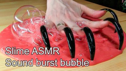 ASMR SLIME TRIGGER  SLIME ASMR SOUND BURST BUBBLE SATISFYING VIDEO