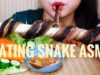 ASMR Snake grill with sugar cane,VietNam exotic food (EXTREME CHEWY EATING SOUNDS)|LINH-ASMR