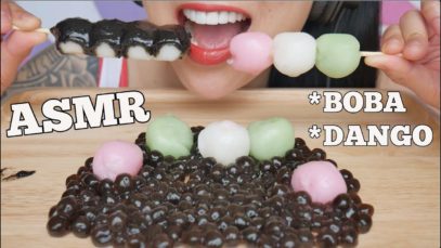 ASMR SOFT CHEWY SQUISHY (EATING SOUNDS) NO TALKING | *TAPIOCA PEALS / BOBA BALLS + DANGO | SAS-ASMR