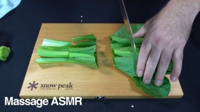 ASMR Sounds – Cutting Vegetables on a Snow Peak Board