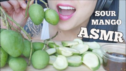 ASMR SOUR MANGO มะม่วงเปรี้ยวน้ำปลาหวาน (CRUNCHY EATING SOUNDS) NO TALKING | SAS-ASMR