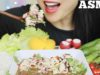 ASMR SPICY BABY SQUID SALAD + FRESH VEGGIES (CRUNCHY SATISFYING EATING SOUND) NO TALKING | SAS-ASMR