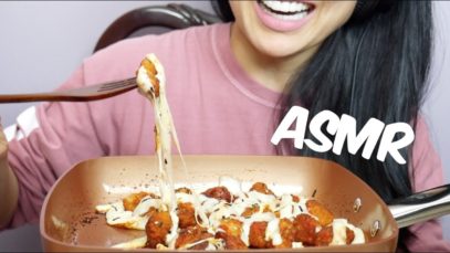 ASMR Spicy Boneless Chicken Nuggets with MOZZARELLA CHEESE (EATING SOUNDS) No Talking | SAS-ASMR