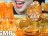 ASMR SPICY GIANT ABALONE + SALMON NOODLES ENOKI OYSTER MUSHROOMS EATING SOUND NO TALKING | SAS-ASMR