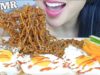 ASMR SPICY KOREAN Jjajang Blackbean NOODLES + FORTUNE COOKIE (EATING SOUNDS) NO TALKING | SAS-ASMR