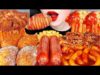 ASMR SPICY OCTOPUS NOODLES TTEOKBOKKI, SAUSAGE, CORN DOGS 쭈꾸미 떡볶이, 소시지, 핫도그 먹방 EATING SOUNDS