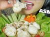 ASMR SPICY PAPAYA SALAD + CUTTLE FISH (EXTREME CRUNCHY EATING SOUNDS) NO TALKING | SAS-ASMR
