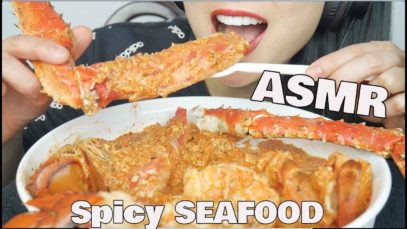 ASMR SPICY SEAFOOD *King Crab + Lobster + Prawns (EATING SOUNDS) NO TALKING | SAS-ASMR