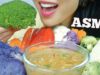 ASMR STEAMED + FRESH VEGGIES WITH SPICY THAI DIPPING SAUCE (EATING SOUNDS) NO TALKING | SAS-ASMR