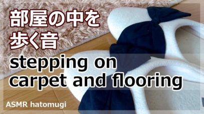 [ASMR] 歩く音、足踏み stepping on the carpet and flooring (声なし-No Talking)[音フェチ]