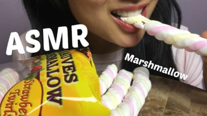 ASMR Strawberry + Fruit Flavor Marshmallow (STICKY SOFT EATING SOUNDS) NO TALKING | SAS-ASMR