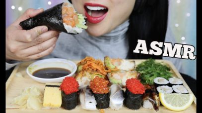 ASMR SUSHI PLATTER (EATING SOUNDS) NO TALKING | SAS-ASMR