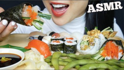ASMR SUSHI PLATTER (EATING SOUNDS) NO TALKING | SAS-ASMR