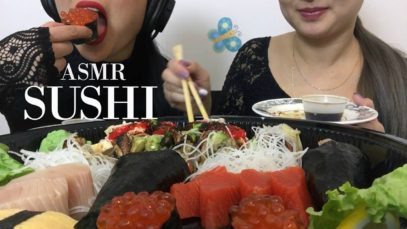 ASMR SUSHI PLATTER (NO TALKING) EATING SOUNDS | SAS-ASMR