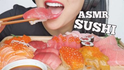 ASMR SUSHI SASHIMI (EATING SOUNDS) NO TALKING | SAS-ASMR