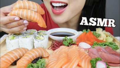 ASMR SUSHI SASHIMI PLATTER (EATING SOUNDS) NO TALKING | SAS-ASMR