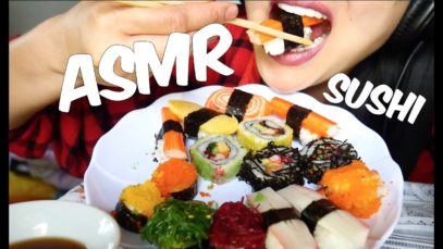 ASMR SUSHI (Thai Sushi) EATING SOUND *No Talking* | SAS-ASMR