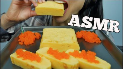 ASMR Tamagoyaki *Japanese Omelet + Tobiko Eggs  ( EATING SOUNDS ) NO TALKING | SAS-ASMR
