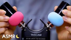 [囁き声-ASMR] 色々な物でマイクを触る / 耳を塞ぐ / TASCAM DR-40X