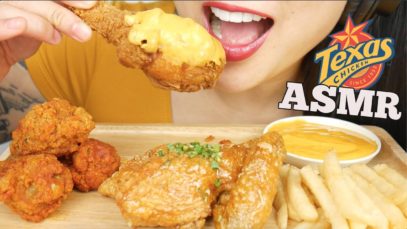 ASMR TEXAS FRIED CHICKEN *EXTREME SPICY + CHEESE SAUCE (EATING SOUNDS) NO TALKING | SAS-ASMR