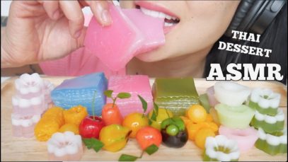 ASMR THAI DESSERT (SOFT STICKY CHEWY EATING SOUNDS) NO TALKING | SAS-ASMR