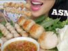 ASMR THAI STREET FOOD *GIANT FISH BALLS (EATING SOUNDS) NO TALKING | SAS-ASMR