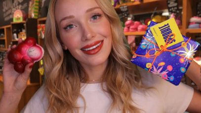 [ASMR] The LUSH Store! Gift Shopping Experience | soap cutting, tracing, bubbly water, lid sounds…