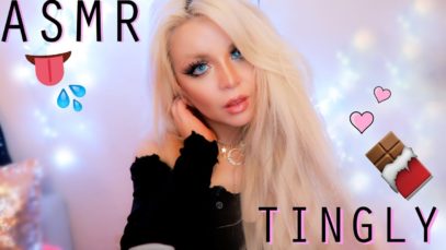 ASMR TINGLES ( kissing, licking, tongue clicking, mouth sounds, tingly words )