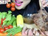 ASMR TOMAHAWK STEAK + FRESH VEGGIES + THAI DIPPING SAUCE (EATING SOUNDS) NO TALKING | SAS-ASMR