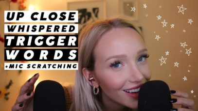 ASMR TRIGGER WORDS! up-close whispers + mic scratching for your tingles ♥
