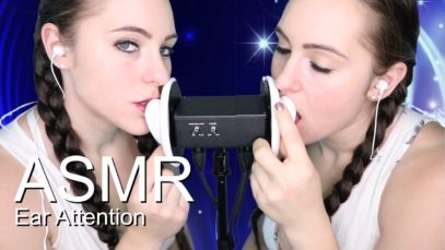 ASMR Twin ear eating | Ear Sucking | Ear Licking