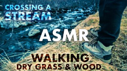 ASMR WALKING & Crossing a STREAM (Dry Crackling Wood Sticks & Grass / Water) – ICELAND NATURE
