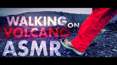 ASMR WALKING on a VOLCANO CRATER (Gravel) ?ICELAND NATURE